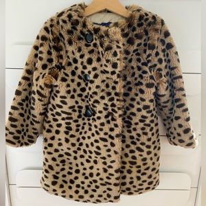 Crewcuts/JCrew faux fur coat.